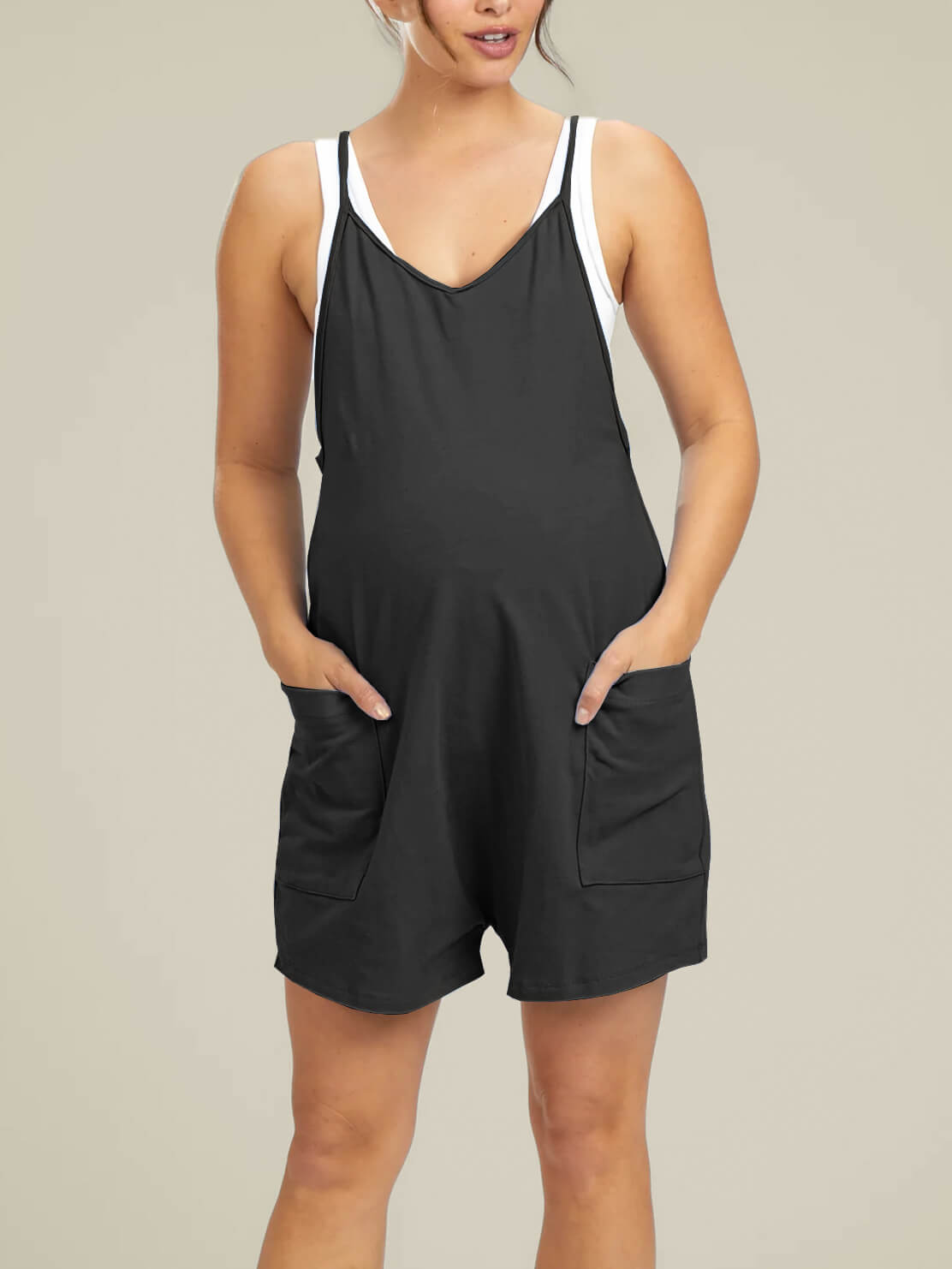 Oversized Jumpsuit Shorts - Maternity & Postpartum