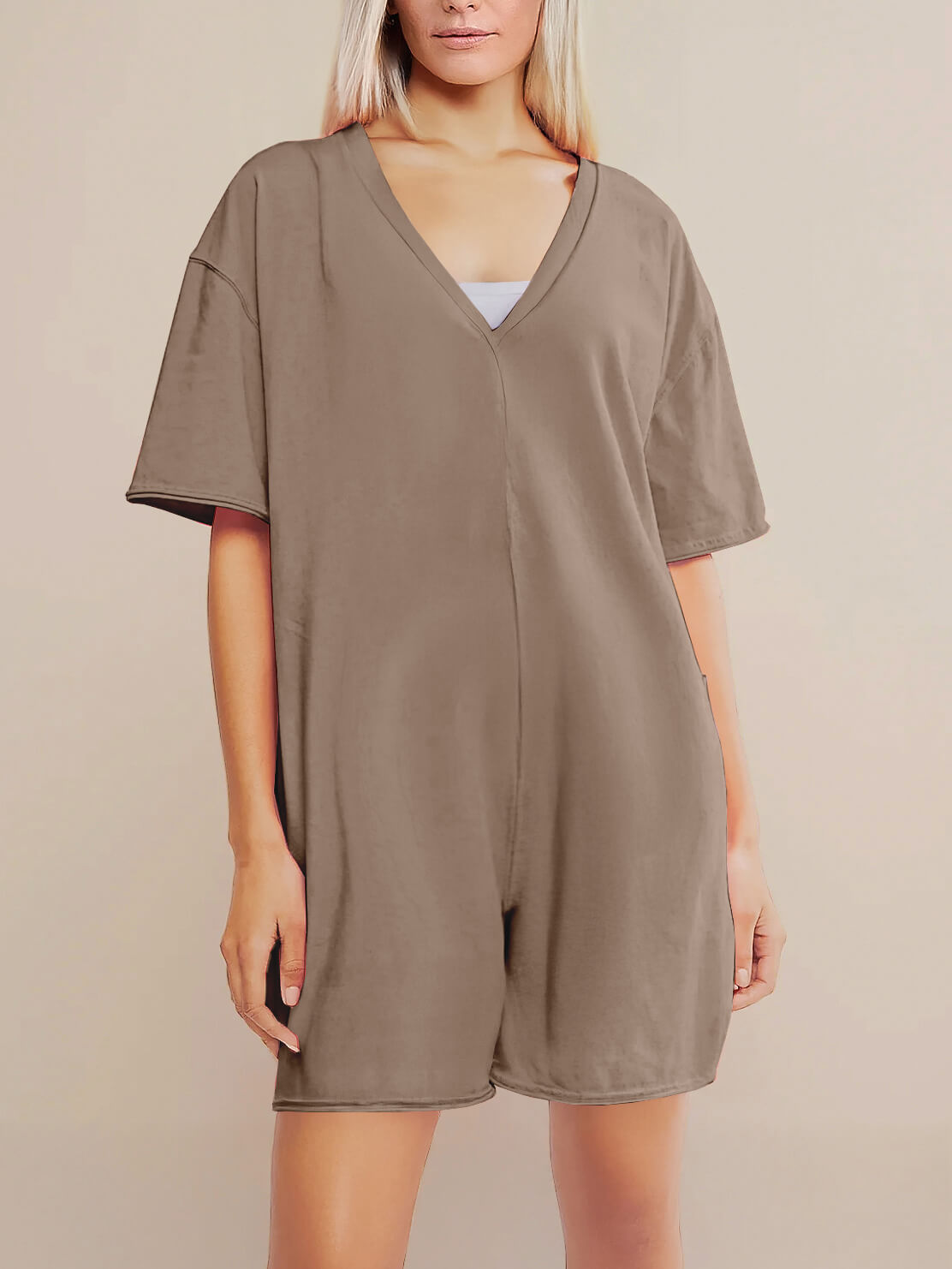 Oversized Tee Romper - Maternity & Postpartum